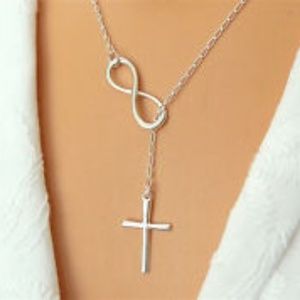 Cool Infinity W/Cross Necklace #J220